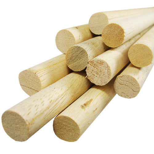 Vareta de Madeira Caxeta Redonda 10x10x930mm